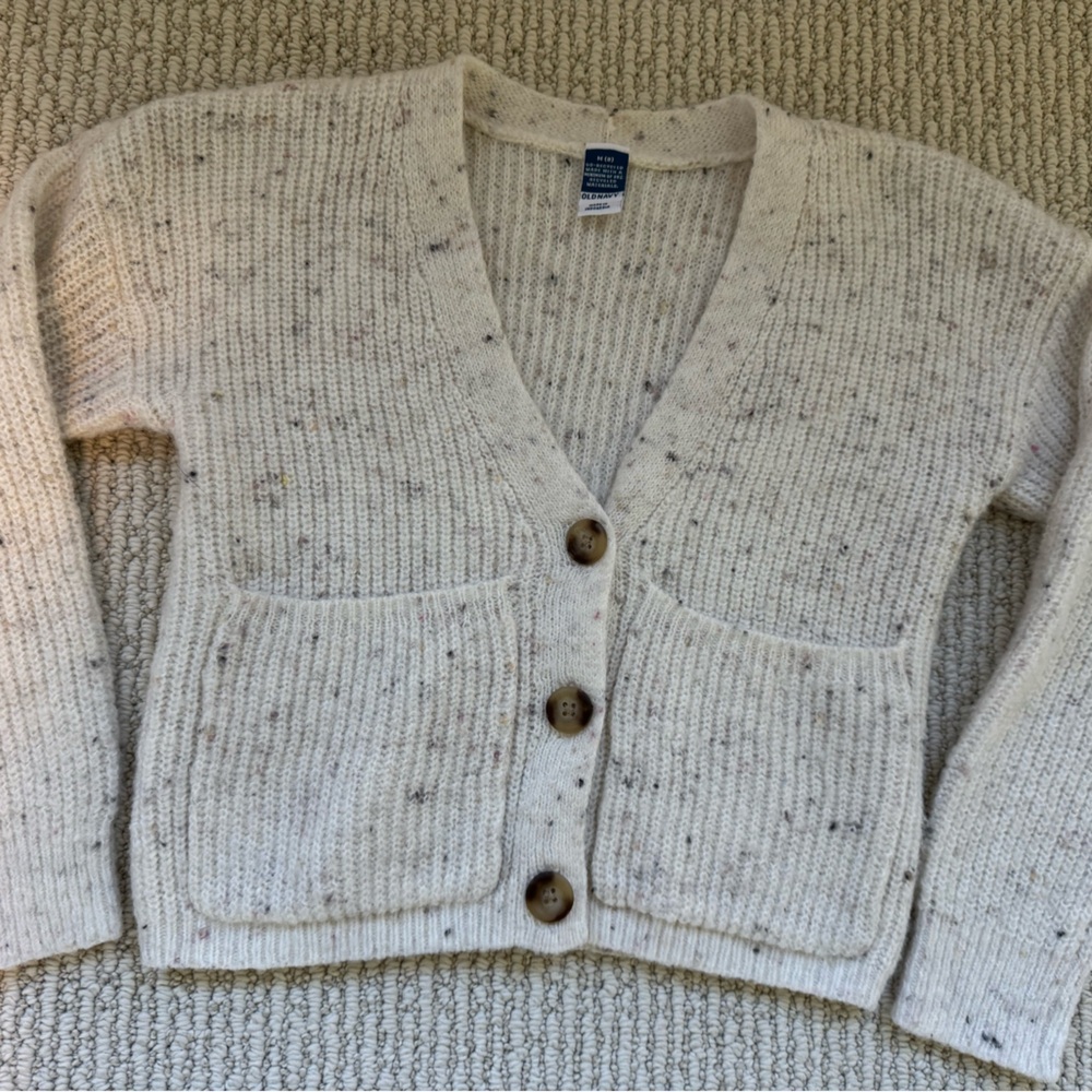 Old Navy Cream Speckled Kids Sweater